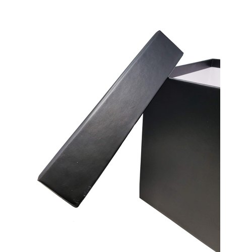 LACrafts 3 Piece Nesting Gift Boxes Black (Square Black Matte)