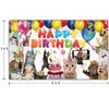 6 X 3.6ft Cat Happy Birthday Backdrop Cat Birthday Sign Banner Kitties Birthday Party Supplies Decoration Pet Cat Paw Theme Birthday Backdrop Children Kids Cat Themed Birthday Party Supplies
