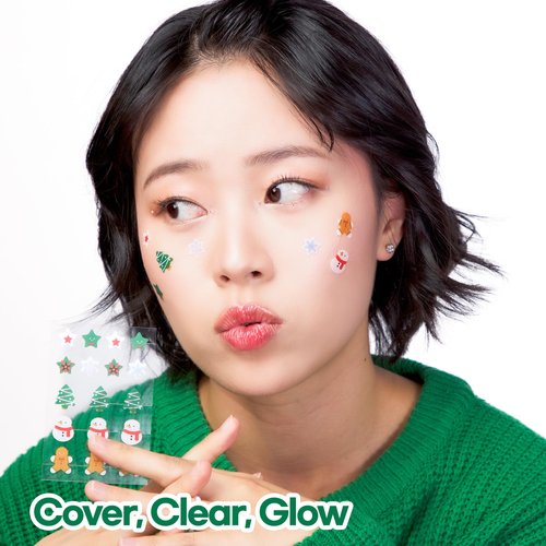 Acne Patch Shapes Edition | Acne Patches with Hydrocolloid Dressing | Fun for Parties, sleepovers, Girls' Nights, Halloween Party, Girl's gift (Christmas Patch (85ct))