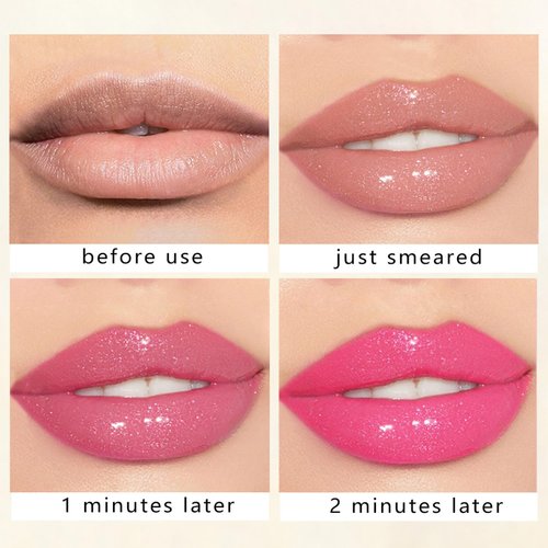 Bossup Gold Changing Lip Oil Magic Plumping Hydrating Gloss with Shimmer Moisturizing for Gorgeous Lips for Young Girls Present