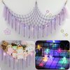 YELIENM Stuffed Animals Net or Hammock with LED Light, 59 inch Toy Hammock Net for Stuffed Animals Corner Hanging Stuffed Animal Storage Stuffed Animal Holder for Nursery Kids Bedroom (Purple)…