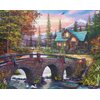 Springbok's Mountain Home Sunrise 1000 Piece Puzzle for Adults is a Soothing Image of a Mountain Cabin Retreat