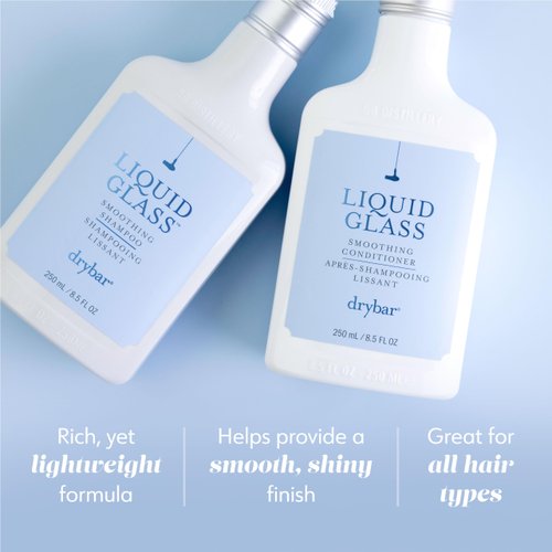 Drybar Liquid Glass Smoothing Conditioner - Full Size | Reduces Frizz, Adds a Smooth & Shiny Finish, Lightweight Formula for all Hair Types, Vegan & Cruelty Free