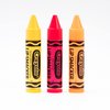 Lip Smacker Crayola Crayon Flavored Lip Balm Trio 3-Pack, Banana, Sherbert, Orange, Clear Matte, For Kids, Women, Men