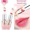 BINGBRUSH 2Pcs Color Changing Lipstick,Pink Crystal Flower Jelly PH Mood Long Lasting Labiales Lip Care Moisturizer Lip Balm Korean Magic Lip Gloss Makeup Lipstick Set for Women