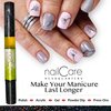 Cuticle Oil Pen for Nails - Nail Strengthener & Growth Treatment Serum for Damaged Nails, Hangnails w/Jojoba cuticle oil—Mixed Fragrances - Holographic Glitter Pens 4-Pack