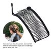 Lurrose Stretchy Banana Hair Clips Vintage Clincher Comb No Crease Hair Clips Ponytail Holder for Natural Curly Thick Wavy Hair Ponytail Style and Up- do Black