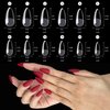 AddFavor 600pcs Almond Nail Tips, Medium Gel x Nail Tips Almond Clear Fake Nails Full Cover Acrylic Gel x Nails for Salon and Home Manicure 12 Sizes