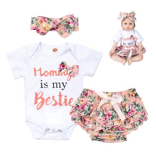 Reborn Baby Doll Clothes 22 Inch Girl Outfits Accessories for 17-22 Inch Reborn Dolls Girl Clothing