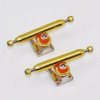 RACOFSB V1 Fingerboard Trucks with Upgraded Pro Urethane Bushings and Pivot Cup,34mm 32mm Width,Inverted Kingpin (Gold, 32mm)
