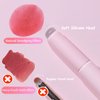 3 Pcs Silicone Nail Brush,Pink Purple Blue Multifunction Nail Art Brushes,Reusable Silicone Jelly Beveled Head Nail Brushes For Lipstick Concealer Makeup Brush Stained Gradient Nail Design Nail Tools
