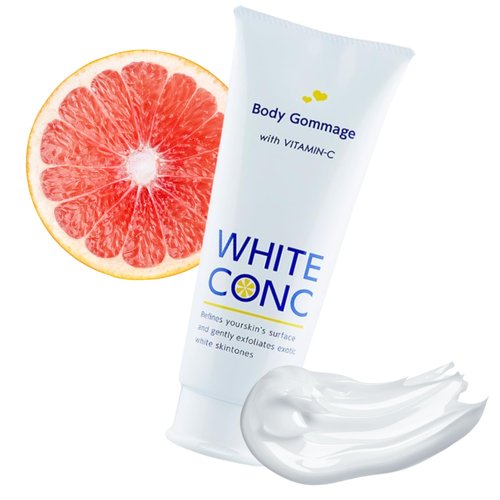 WHITE CONC Body Scrub Cii for Women, 6.3 Ounce, Gommage Exfoliant for Skin Cleaning, Exfoliating, Moisturizing, Exfoliator from Japan