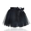 Little Girl Tutu Skirt A Line 7 Layers Tulle Skirt Party Princess Dance Tutus for Girls (3T -10T) Black
