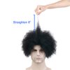 BECUS 8inch Afro Wig for Black men Short Kinky Curly 100% Human Hair Wigs for Black Men Short African American Male Afro Wig (Natural Spiral Black #1B)