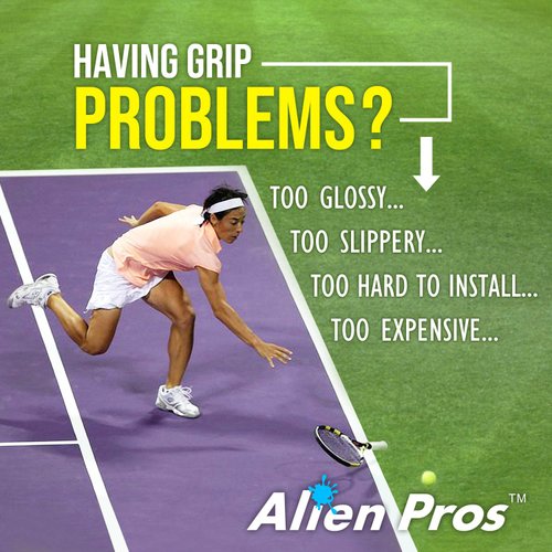 ALIEN PROS Tennis Racket Grip Tape (6 Grips) - Precut and Dry Feel Tennis Grip - Tennis Overgrip Grip Tape Tennis Racket - Wrap Your Racquet for High Performance (6 Grips, Purple)