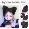 YLOIJO 2Pcs Mini Claw Clip in Hair Bun Messy Cat Ears Space Bun Hair Piece Extensions Wig Curly Donut Wig Accessory Chignon Synthetic Hairpieces Updo Hair Accessories for Women Girls