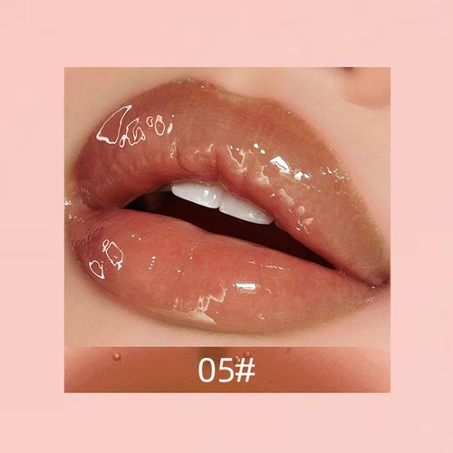 Reepic Cosmer Lip Oil Glow Reviver, Plumping Lip Gloss, Big Brush Head Hydrating Lip Glow Oil, Nourishing Tinted Lip Oil for High-shine Finish, Long Lasting Non-sticky Fresh (5#)