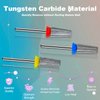 3Pcs Carbide 5 in 1 Nail Drill Bit Set- Two Way Rotate Use for Both Left and Right Handed- XF， F， M 3/32 Inches Brocas Para Drill Nails for Acrylic Nail Gel Fast Remove