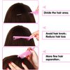 18 Pieces Parting Comb for Braids, Rat Tail Comb Stainless Steel Pintail Comb Teasing Combs for Hair Cutting Hair Styling Hairdressing (Black, Pink)