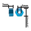 ShareGoo 12mm Hex Wheel Hubs 7mm Thick w/ M4 Lock Nut Compatible with Traxxas 1/10 Slash 4X4 Stampede Rustler 4WD RC Car,Replace of 1654