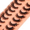 Mink Lashes Cat Eye Lashes Fluffy Fox Eye False Eyelashes Lashes Natural 6D D Curl Volume Fake Eyelashes Soft Handmade Lashes that Look Like Extensions Lashes Pack