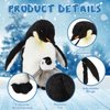 MiniInflat Set of 2 Penguin Stuffed Animals Mom and Baby Mini Penguins Realistic Penguin Toys Stuffed Penguin Cute Penguin Plush Toy Gifts for Boys and Girls Baby Shower Decorations Nursery Decor
