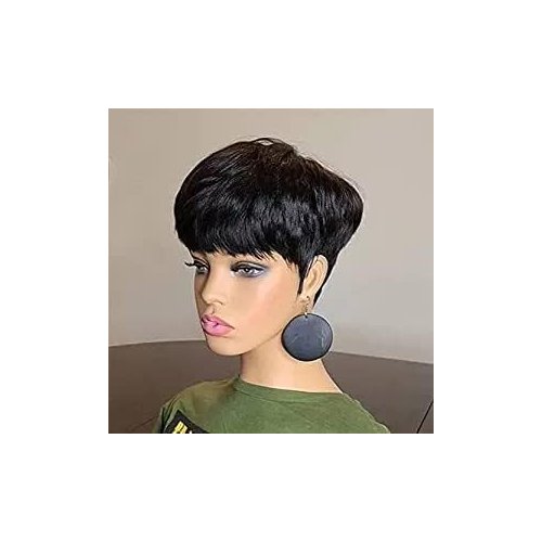 FCHW-wig Short Hair Wigs For Black Women Short Pixie Cuts Wigs For Black Women Short Straight Ladies Wigs Synthetic Short Wigs For Women African American Women Wigs (f7799)