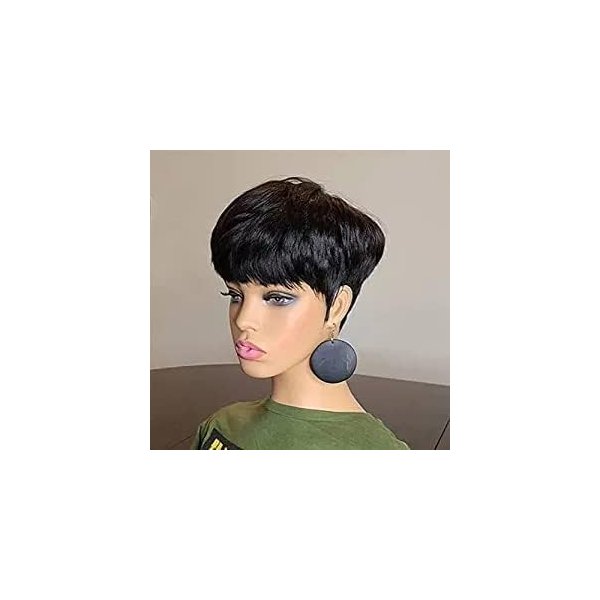 FCHW-wig Short Hair Wigs For Black Women Short Pixie Cuts Wigs For Black Women Short Straight Ladies Wigs Synthetic Short Wigs For Women African American Women Wigs (f7799)