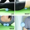 Hard Peanut Massage Ball, Double Lacrosse Massage Ball. Deep Tissue Massage Roller Mobility Ball for Physical Therapy Myofascial Release Muscle Relaxer Acupoint Massage (Blue)