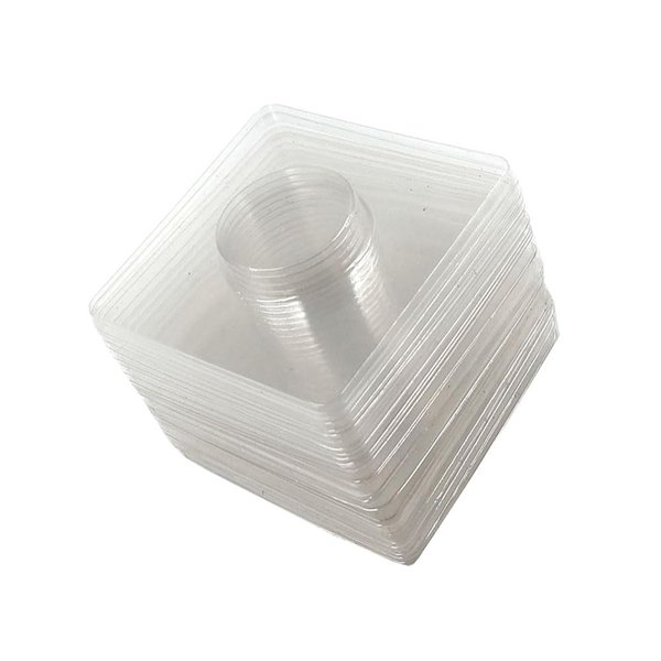 20 Pieces Eyelash Tray Holder Plastic Lash Tray Holder Square Eye Lash Tray Empty Eye Lash Tray Holder Plastic False Eyelash Trays Container Eyelash Storage Case Box(Clear, 7cm)