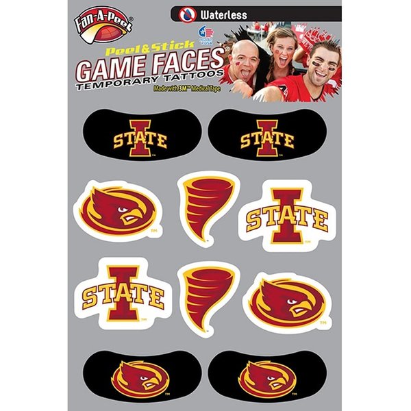 Iowa – Waterless Peel & Stick Temporary Tattoos – 10-Piece Combo – 6 Spirit Tattoos & 4 Eye Strips