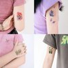 Oottati 18 Sheets Glitter Cute Temporary Tattoos Fairy-tale Dragon Panda Zebra Cat Tiger Sheep Rabbit Elephant Squirrel Animal Suit for Kids Adults