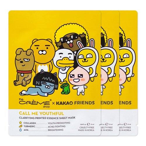 The Crème Shop CALL ME YOUTHFUL Printed Essence Sheet Mask (3 Pack)