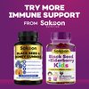 Sakoon nutrition Elderberry & Black Seed Oil Gummies for Kids, Immune Support Gummies, with Vitamin C and Zinc, Delicious Berry Flavor, 60 Gummies