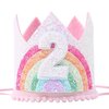 Birthday Rainbow Girl Crown, Birthday Hat for Event Party Supplies, Photo Props