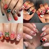 8 Sheets Christmas Nail Art Stickers 3D Cartoon Nail Stickers Christmas Garland Tree Nail Design Winter Nail Supplies Cute Nail Decals for Women Girls Kids Holiday Nail Art Decorations