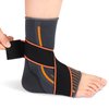 Ankle Brace Achilles Tendonitis Support, Ankle Foot Wrap Sleeve with Dual Strap Compression Ankle Support for Sports Injury Recovery, Sprained Ankle, Joint Pain Heel Spurs (Men's