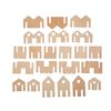 THE FRECKLED FROG Little Happy Architect - Set of 22 - Ages 18m+ - Wooden Blocks for Toddlers - Create Endless Village Layouts - Lightweight