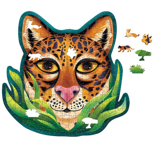 Peaceable Kingdom Jaguar-Shaped Puzzle – 251-Piece Puzzle for Kids Ages 7 & up – Includes 15 Fun-Shaped Puzzle Pieces – Great for Classrooms or Home Use