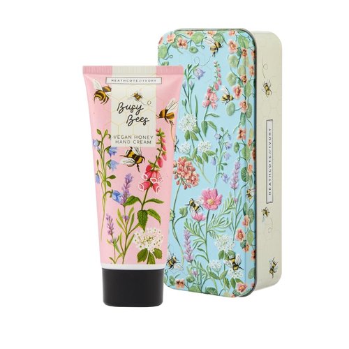 Heathcote &amp; Ivory Busy Bees Vegan Honey Hand Cream Tin 3.4oz