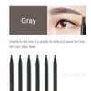 6pcs/pack Brow Pencil Set Pull Cord Peel-off Eyebrow Pencils Waterproof Long Lasting Microblading Eyebrow Pen for Marking, Filling, Outlining (Gray)