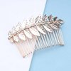 Yheakne Boho Hair Comb Greek Goddess Hair Comb Clip Leaf Hair Piece Gold Wedding Headpieces Bride Side Comb Decorative Wedding Hair Accessories for Bride and and Bridesmaids