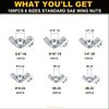 Siptenk Wing Nuts 200PCS, Metric & SAE Wingnuts 13 Assorted Sizes Carbon Steel Zinc Plated Butterfly Wing Nut M3-M12 6-32 to 3/8"-16 Fasteners Hardware Assortment Kit