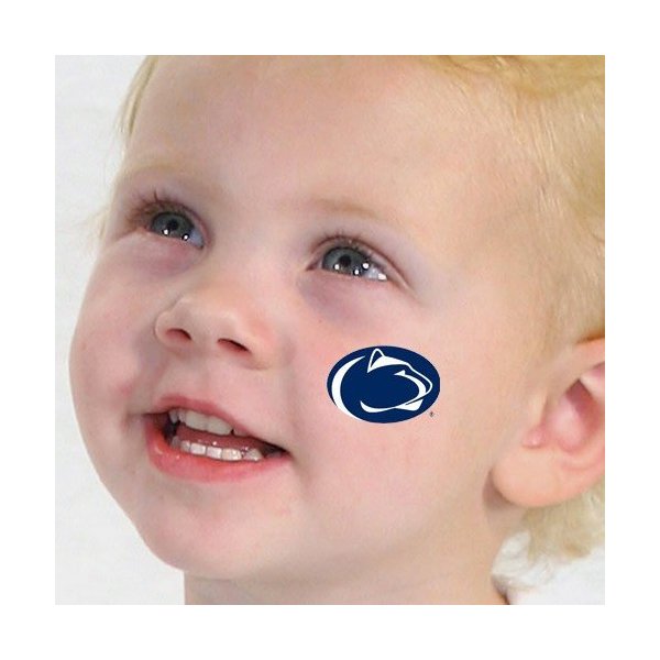Fan-A-Peel Penn State Waterless Temporary Tattoos - Hypoallergenic Peel and Stick Waterproof Temporary Tattoos