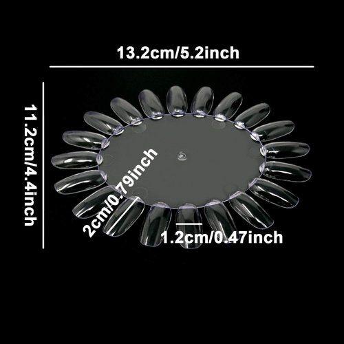 Honbay 20PCS Plastic 20 Tips False Nail Swatches Wheels Nail Art Color Polish Display Wheel for Manicure