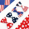 4th Of July Hair Clips Bow for Girls, 3.94'' x 2.17'' Patriotic Fable Bow Handmade American Flag Hair Clips Independence Day Hair Accessories for Little Girls Toddlers Kids