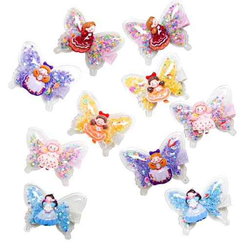 10pcs Butterfly Hair Clips Glitter Barrettes Butterfly Snap Hair Clips for Girls Women Hair Accessories(Butterfly)