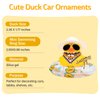 wonuu Car Rubber Duck Decoration, West Cowboy Duck Car Dashboard Decoration Accessories with Mini Swim Ring Cowboy Hat Scarf and Sunglasses, B_White Scarf Straw hat