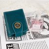 Philo Fun Lipstick Holder Case with Mirror for Purse, Portable Makeup Lip-Gloss Pouch, Small Travel Cosmetics Organizer for Women, Teal Green