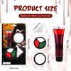 Face Body Paint Set, Halloween Cosplay SFX Makeup Black White Green Cream + Fake Blood, Washable Formula Face Painting, Ideal for Halloween, SFX, Theater, Cosplay, Parties and Costume